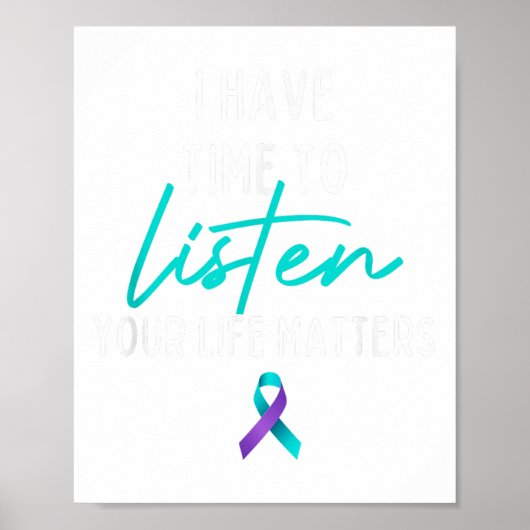 Poster J'ai le temps d'écouter Prévention du suicide (Devant)