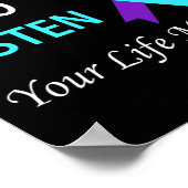 Poster J'Ai Le Temps D'Écouter Que Ta Vie Est Importante (Coin)