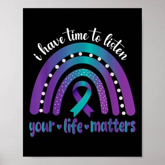 Poster J'Ai Le Temps D'Écouter Sensibilisation Au Suicide (Devant)