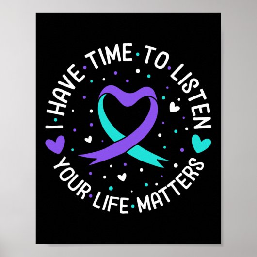 Poster J'Ai Le Temps D'Écouter Sensibilisation Au Suicide (Devant)