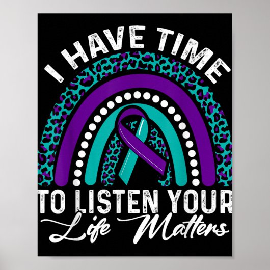 Poster J'Ai Le Temps D'Écouter Sensibilisation Au Suicide (Devant)