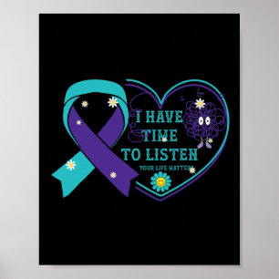 Poster J'Ai Le Temps D'Écouter Vos Problèmes De Vie Suici