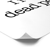 Poster J'Ai Lu Des Personnes Mortes (Coin)