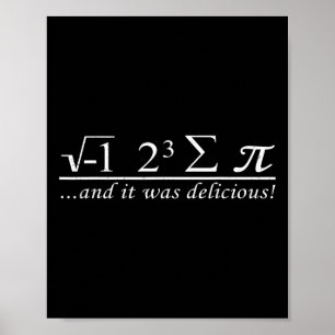 Poster J'Ai Mangé Un Peu De Tarte Et C'Était Délicieux.