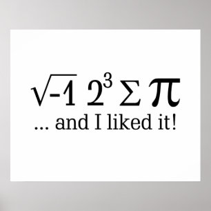 Poster J'ai mangé une tarte et j'ai aimé ça Typographie