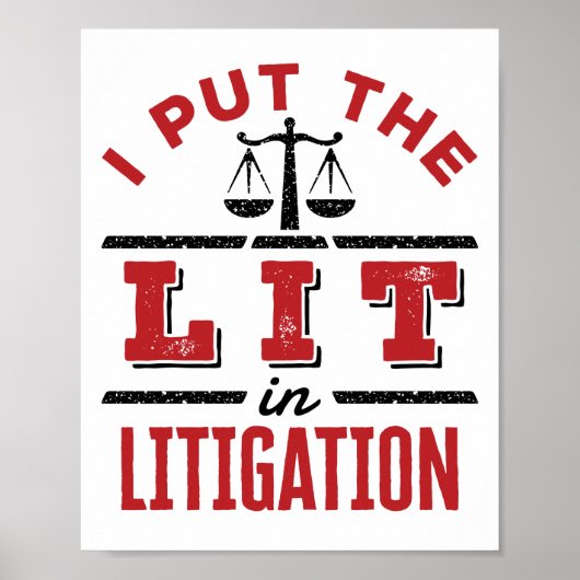 Poster J'ai mis la lumière dans le contentieux avocat Lit (Devant)