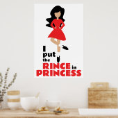 Poster J'ai mis le coing dans la princesse Black Hair Dan (Cuisine)