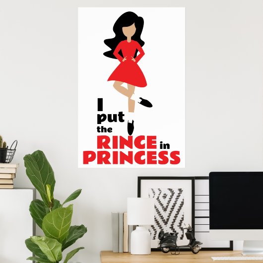 Poster J'ai mis le coing dans la princesse Black Hair Dan (Bureau à domicile)