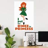 Poster J'ai mis le coing dans la princesse | Red Hair Iri (Bureau à domicile)