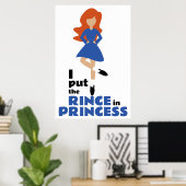 Poster J'ai mis le coing dans la princesse | Red Hair Iri (Bureau à domicile)