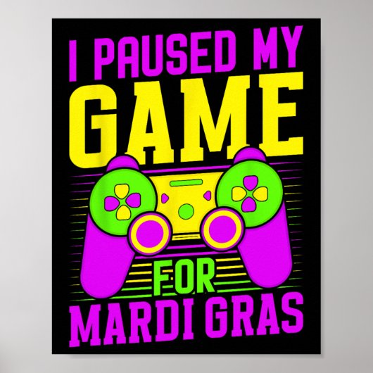 Poster J'ai mis mon jeu en pause pour le carnaval de Mard (Devant)