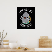 Poster J'ai mon fer, vous amusant jeu d'appareillage noir (Cuisine)