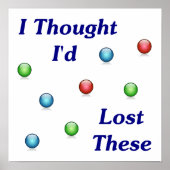 Poster J'ai perdu mes billes (Devant)