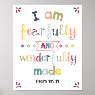 Poster J'Ai Peur Et Merveilleusement Fabriqué Des Enfants