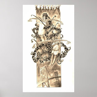 Poster j'ai quitté mon coeur à San Francisco