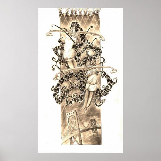 Poster j'ai quitté mon coeur à San Francisco (Devant)