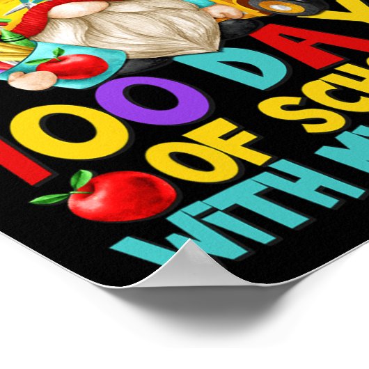 Poster J'Ai Survécu À 100 Jours D'École Pour L'Amusant Bu (Coin)