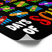 Poster J'Ai Survécu À 100 Jours D'Enseignant Scolaire Et  (Coin)