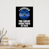 Poster J'Ai Survécu À La Grande Panique Des Drones De 202 (Cuisine)