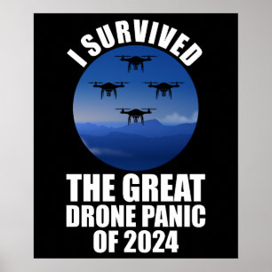 Poster J'Ai Survécu À La Grande Panique Des Drones De 202