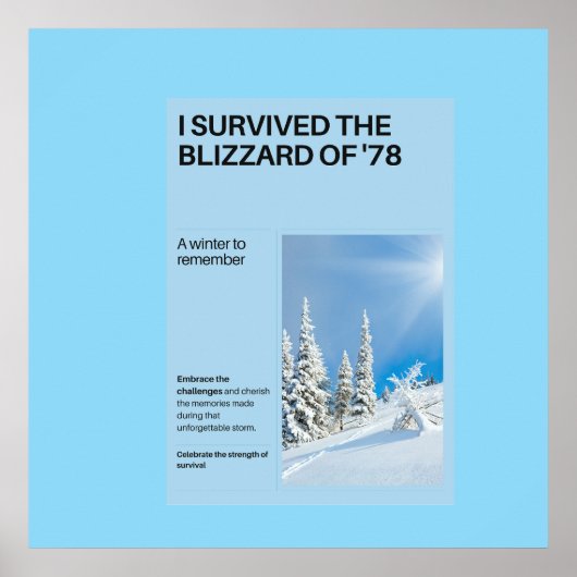 Poster J'ai survécu au Blizzard de '78 (Devant)
