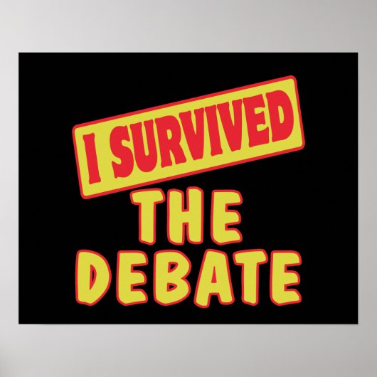 POSTER J'AI SURVÉCU AU DÉBAT (Devant)