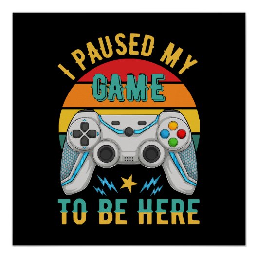 Poster j'ai suspendu mon jeu (Devant)