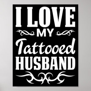 Poster J'ai tatoué mon mari tatoué à l'encre