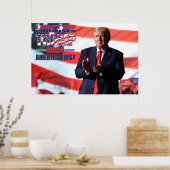 Poster J'ai tenu mes promesses Trump 2024 (Cuisine)