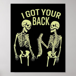 Poster J'Ai Ton Ck Halloween Skeleton Skull Sarcastique