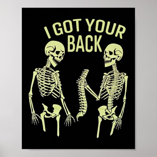 Poster J'Ai Ton Ck Halloween Skeleton Skull Sarcastique (Devant)
