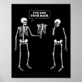 Poster J'Ai Ton Dos _ Drôle Pun Skeleton (Devant)
