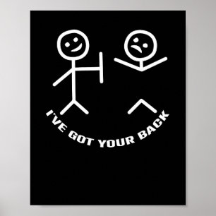 Poster J'ai ton squelette d'Halloween de dos