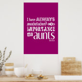 Poster J'ai toujours maintenu l'importance des montants (Cuisine)