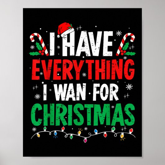 Poster J'ai tout ce que je veux pour Noël C'est moi je su (Devant)