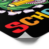 Poster J'Ai Traversé 100 Jours De L'École TRex Dinosaur (Coin)