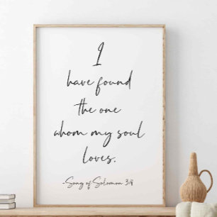 Poster J'Ai Trouvé Celui, Chant De Salomon 3:4