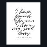 Poster J'ai trouvé celui que mon âme aime.<br><div class="desc">J'ai trouvé celui que mon âme aime. -Chant de Salomon 3:4</div>