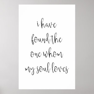 Poster "J'ai trouvé celui que mon âme aime" Mariage