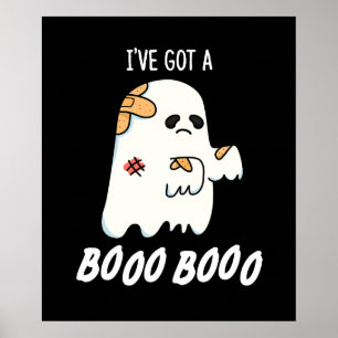 Poster J'ai un Boo Boo Drôle Ghost Pun Dark BG