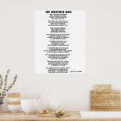 Poster J'AI UN FRÈRE NOMMÉ DON poem (Cuisine)