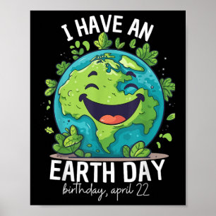 Poster J'Ai Un Jour des terres Anniversaire Fête Enfants