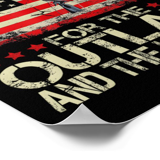 Poster J'Ai Voté Pour L'Outlaw Et Le Trum Hillbilly 2024 (Coin)