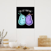 Poster J'ai votre Bac Funny Bacteria Pun Dark BG (Cuisine)