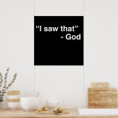 Poster "J'Ai Vu Ça" - Dieu (Cuisine)