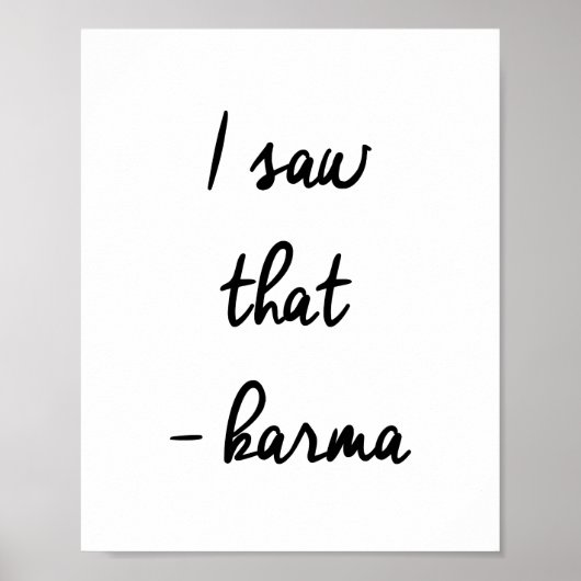 Poster J'ai vu ça... Karma (Devant)