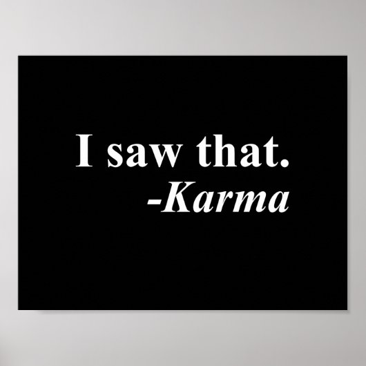 Poster J'Ai Vu Ça. -Karma (Devant)