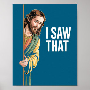 Poster J'ai vu cette citation drôle de Jésus Meme Noël Pâ
