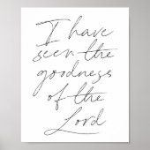 Poster J'ai vu la bonté du Seigneur Script (Devant)