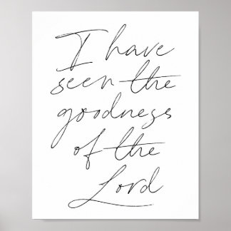 Poster J'ai vu la bonté du Seigneur Script